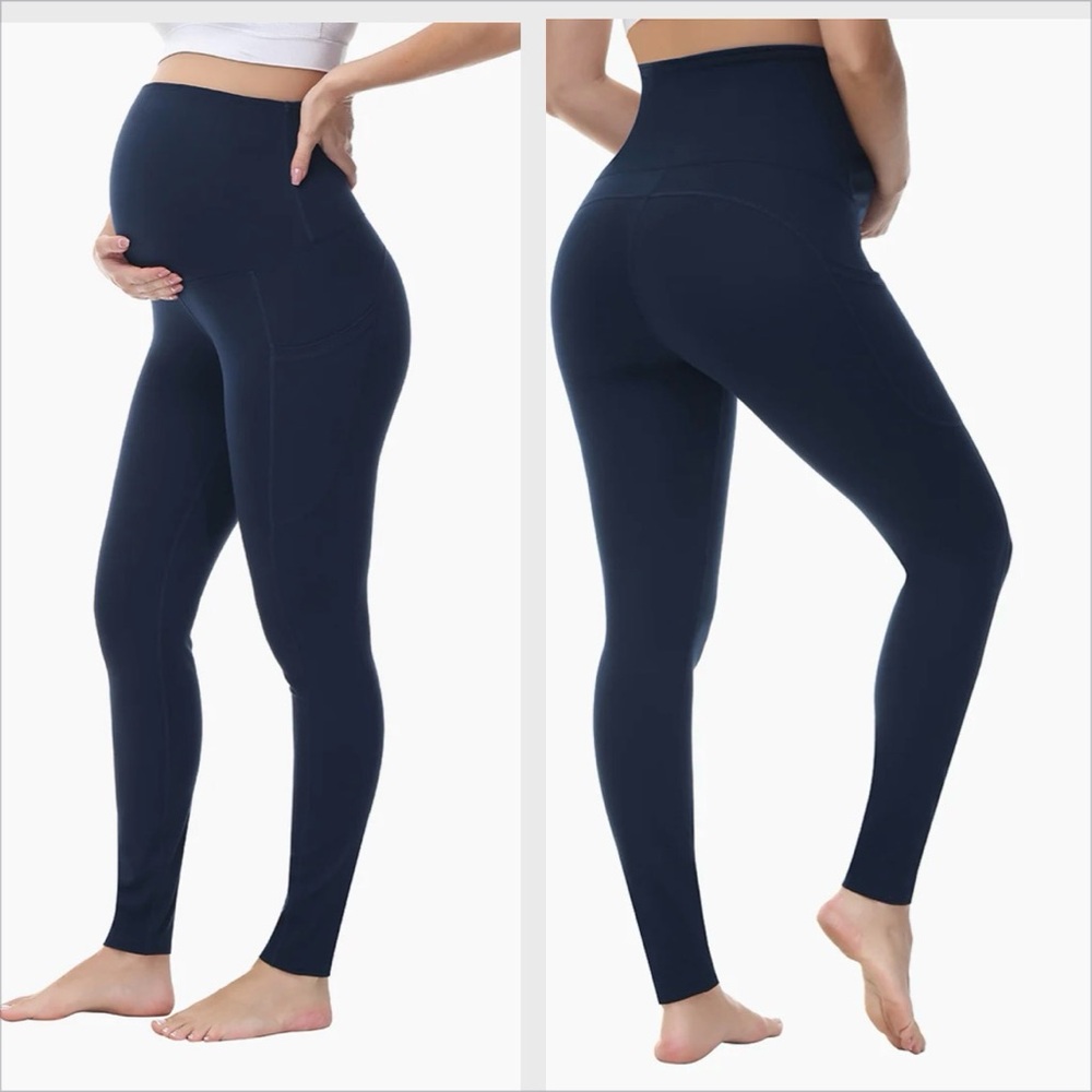 Women's Maternity Leggings Ultra-Soft Pregnancy Yoga Pants Over The Bump NWT